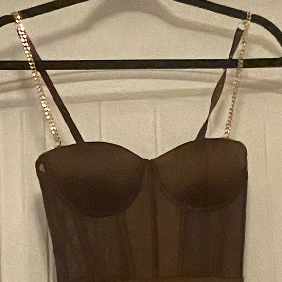 Strap, Side Split Corset Midi Dress Size XS by Meshki - Picture 3 of 4